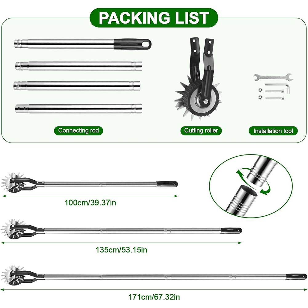 67 Inch/170 cm Wheel Rotary Ed - огляд і ціна Gardening Tools Edger